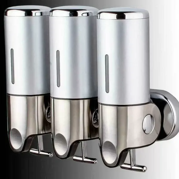 3-pack wandgemonteerde zeepdispenser, 500 ml zeepdispenser voor badkamer, keuken, kantoor, school, hotel