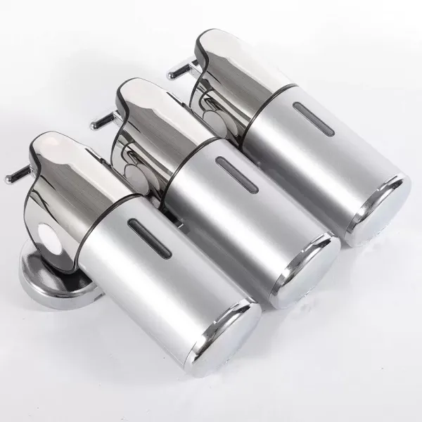 3-pack wandgemonteerde zeepdispenser, 500 ml zeepdispenser voor badkamer, keuken, kantoor, school, hotel