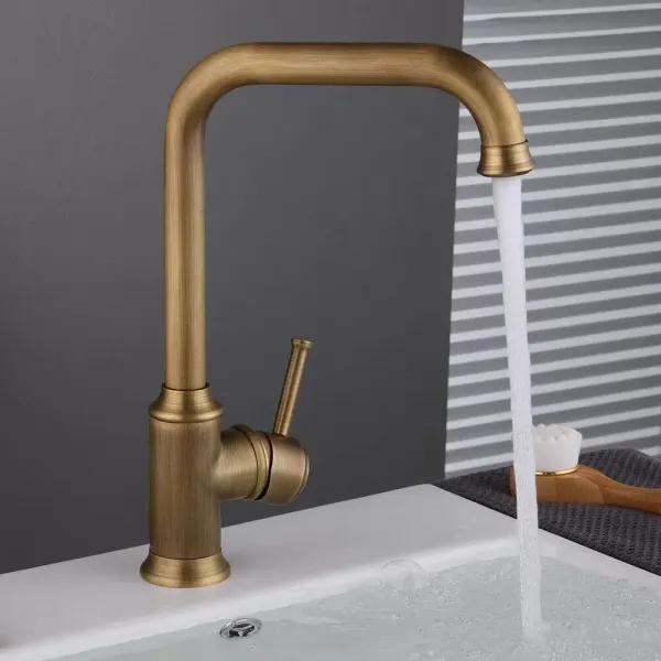 360° roterende kraan keuken badkamer keukenkranen messing kranen spoelbak retro