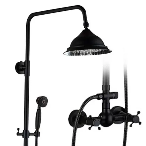 8" retro douchezuil - Met douchekop - Hoogte verstelbaar van 80 tot 120 cm 8" retro douchezuil - Met douchekop - Hoogte verstelbaar van 80 tot 120 cm