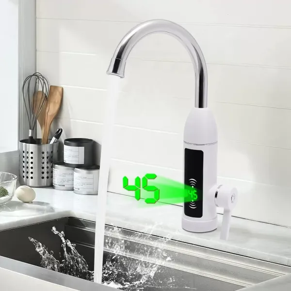 3000W 220V 360° elektrische kraan met LED digitale temperatuurweergave Instant warmwaterboiler