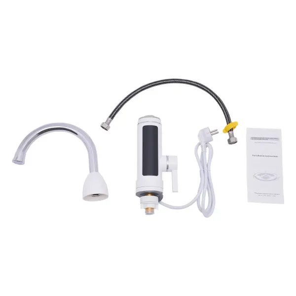 3000W 220V 360° elektrische kraan met LED digitale temperatuurweergave Instant warmwaterboiler