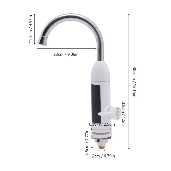 3000W 220V 360° elektrische kraan met LED digitale temperatuurweergave Instant warmwaterboiler 3000W 220V 360° elektrische kraan met LED digitale temperatuurweergave Instant warmwaterboiler