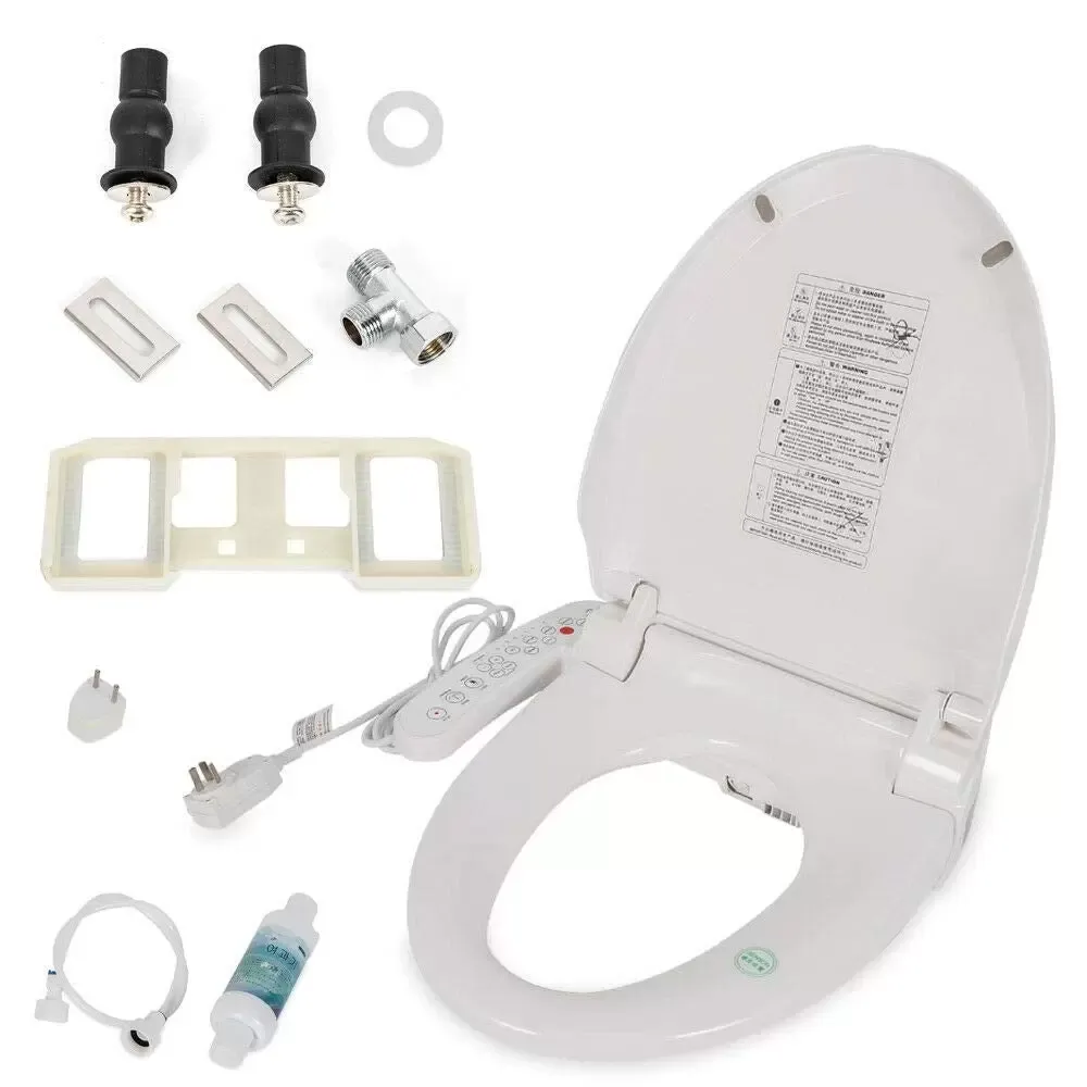 Premium toiletbril - Wit - Antibacterieel - Elektrisch verwarmde zitting - Dubbele sproeiers Hygiënisch wassen