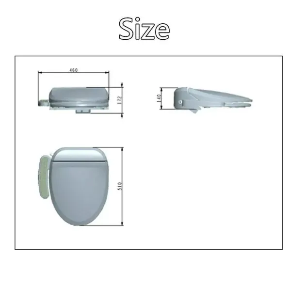 Premium toiletbril - Wit - Antibacterieel - Elektrisch verwarmde zitting - Dubbele sproeiers Hygiënisch wassen