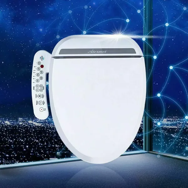 Premium toiletbril - Wit - Antibacterieel - Elektrisch verwarmde zitting - Dubbele sproeiers Hygiënisch wassen