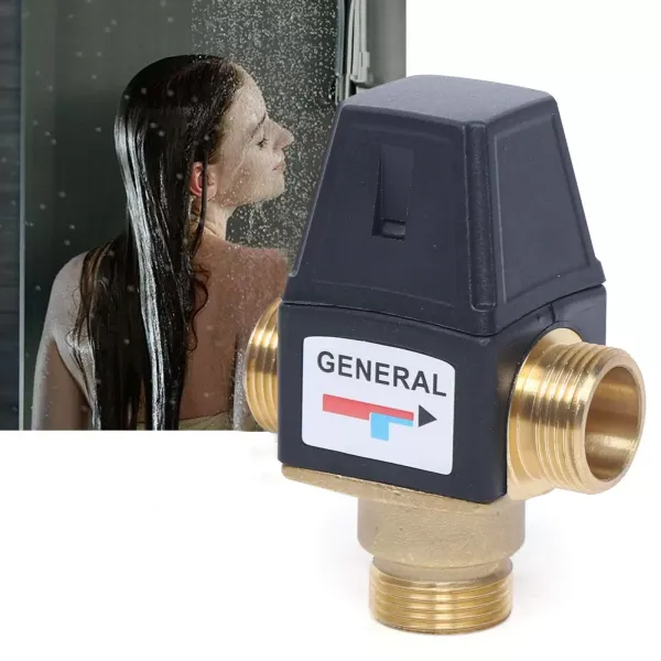 3-wegmengkraan voor warm en koud water - Bescherming tegen verbranding - Thermostaatkop DN20 - 1,9 m3/h