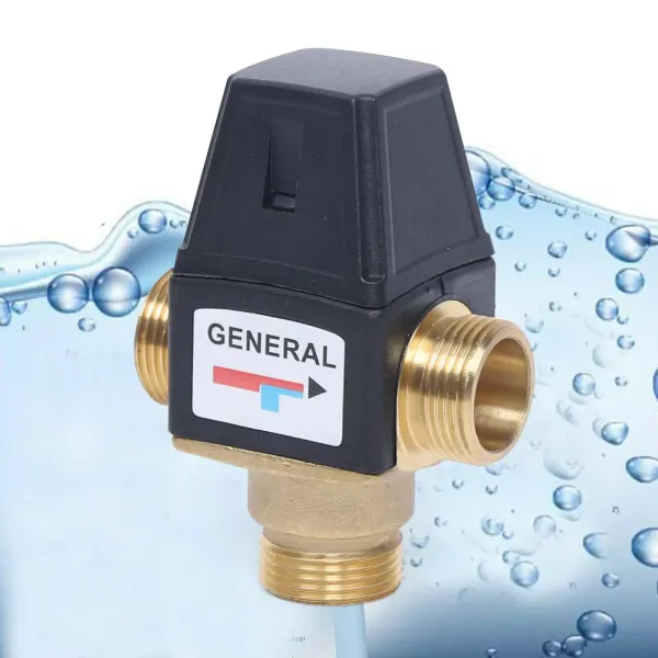 3-wegmengkraan voor warm en koud water - Bescherming tegen verbranding - Thermostaatkop DN20 - 1,9 m3/h 3-wegmengkraan voor warm en koud water - Bescherming tegen verbranding - Thermostaatkop DN20 - 1,9 m3/h