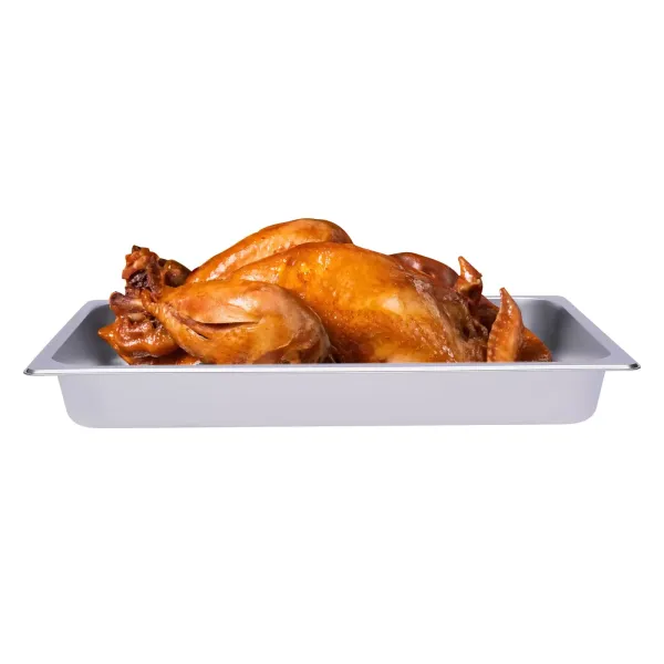 Set van 6 stapelbare roestvrijstalen containers 1/1 - Voor rechthoekige gastronomie
