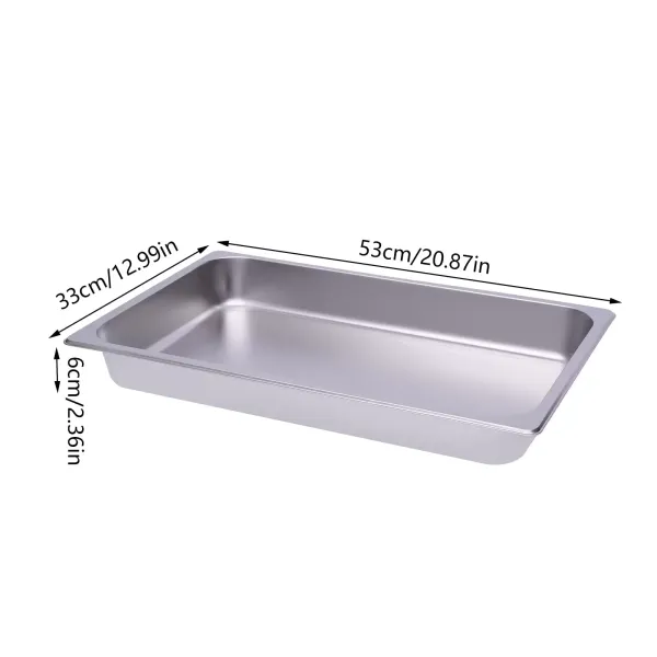 Set van 6 stapelbare roestvrijstalen containers 1/1 - Voor rechthoekige gastronomie