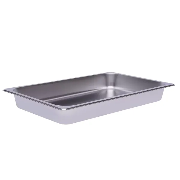 Set van 6 stapelbare roestvrijstalen containers 1/1 - Voor rechthoekige gastronomie