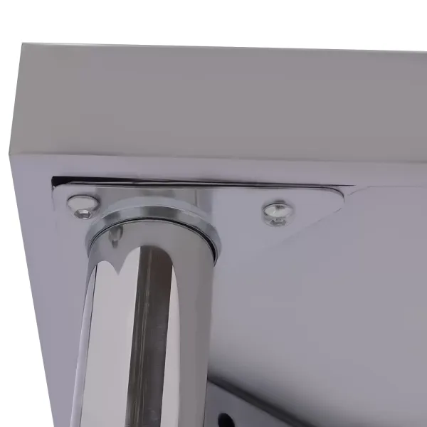 2-laags roestvrijstalen werktafel, roestvrijstalen werktafel, tafel voor voedselbereiding, met plank 2-laags roestvrijstalen werktafel, roestvrijstalen werktafel, tafel voor voedselbereiding, met plank