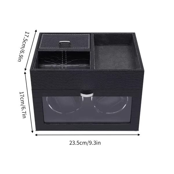 Klokdoos PU automatische watchwinder kan twee horloges opbergen Klokdoos PU automatische watchwinder kan twee horloges opbergen
