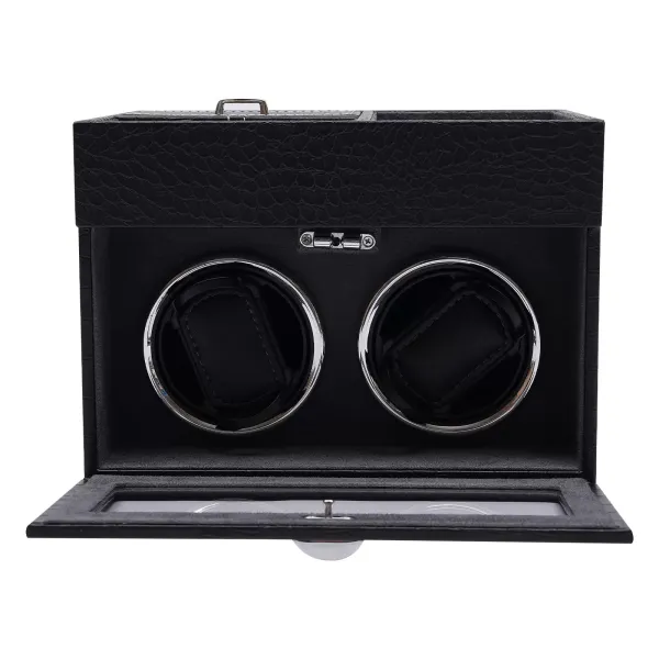 Klokdoos PU automatische watchwinder kan twee horloges opbergen