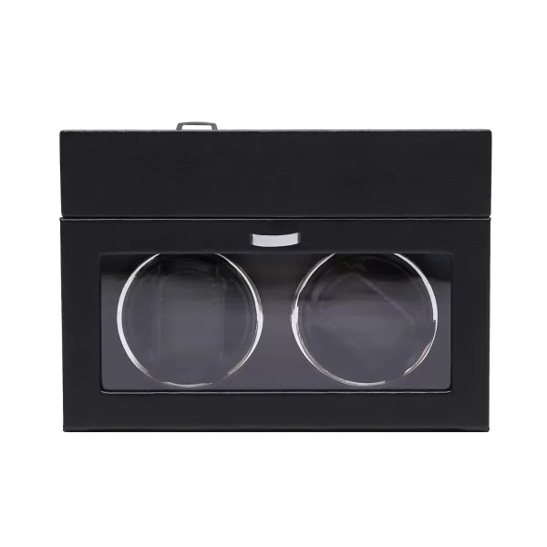 Luxe automatische watchwinder voor 2 horloges Watchwinder automatische horlogebox zwart voor horlogeopslag, zwart