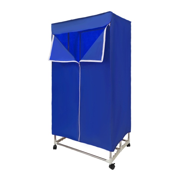1500W elektrische droger met timer (0-240min), afstandsbediening, dubbellaags, designdroogmachine voor appartementen, thuis, reizen (blauw)