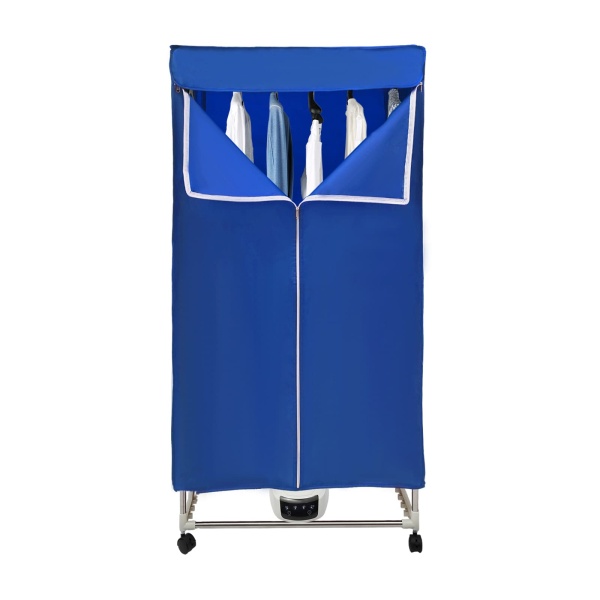 Was-droogcombinatie, draagbare mini-droger voor appartementen, aanraakbediening, aan/uit-functie en timer (blauw)