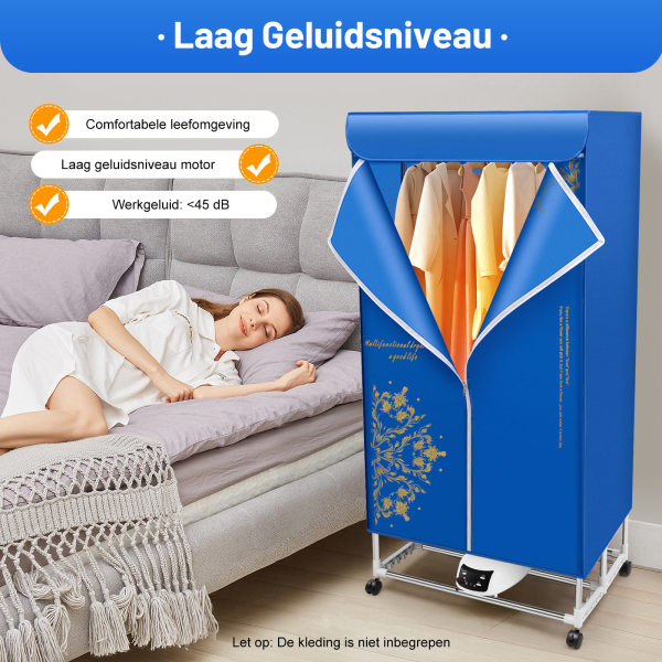 Bazargame Elektrische wasdroger Kledingdrogen Opvouwbare droger Droogrek Elektrisch verwarmbare reismachine