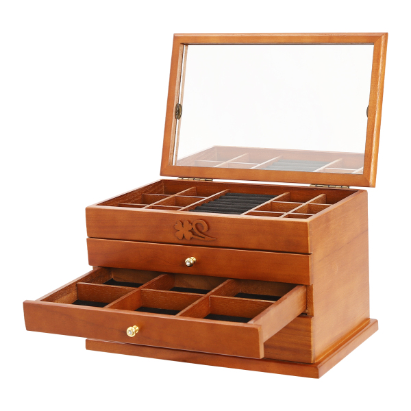 4 lagen desktop sieradenkast voor ringen, oorbellen, kettingopslag 4 lagen desktop sieradenkast voor ringen, oorbellen, kettingopslag