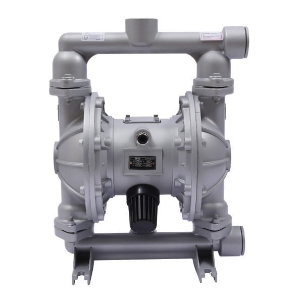 Dubbele luchtaangedreven membraanpompinlaat 1/2 inch 4 uitgangen Aluminiumlegering 44 GPM Max. 115PSI QBK_40L