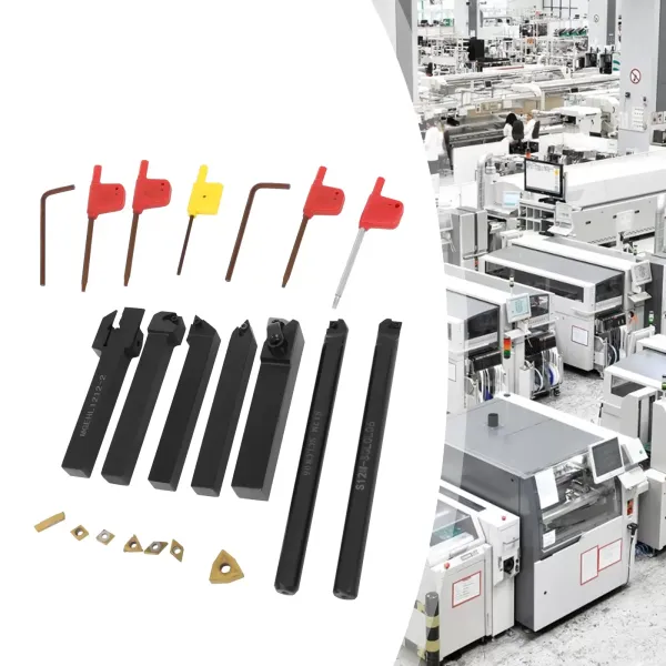 Wisselplaatdraaigereedschap, 7-delige draaigereedschapset, metalen draaibankgereedschaphouder Wisselplaatdraaigereedschap, 7-delige draaigereedschapset, metalen draaibankgereedschaphouder