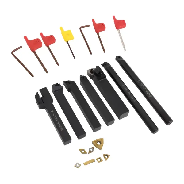 Wisselplaatdraaigereedschap, 7-delige draaigereedschapset, metalen draaibankgereedschaphouder