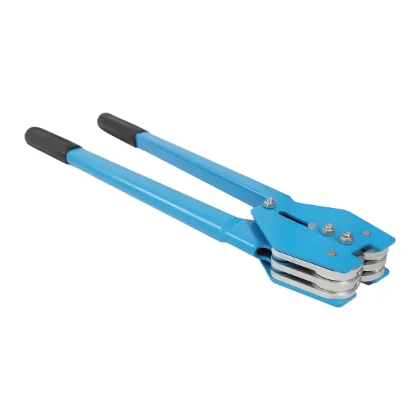 Verpakkingsomsnoeringsapparaat, omsnoeringsapparaat, sluitapparaat, plastic verpakkingshoek, metalen afdichtingen