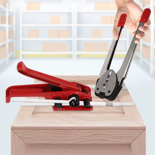 Handmatige omsnoeringsset inclusief omsnoeringsclips voor spanner PP-verpakking Handmatige omsnoeringsset inclusief omsnoeringsclips voor spanner PP-verpakking