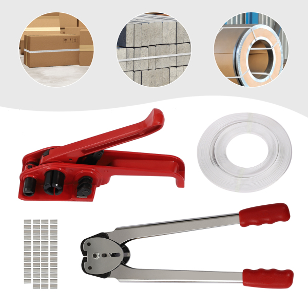 Handmatige omsnoeringsset inclusief omsnoeringsclips voor spanner PP-verpakking Handmatige omsnoeringsset inclusief omsnoeringsclips voor spanner PP-verpakking