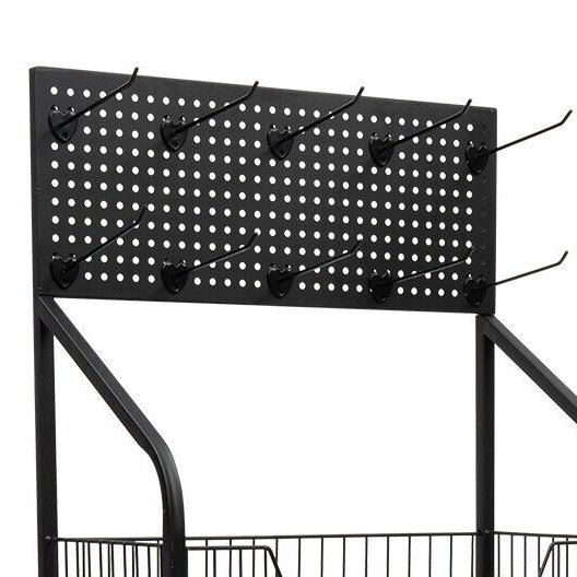 4-laags winkeldisplayrek, snack-snoepdisplayorganizer, snackrek, mandstandaardwagen 4-laags winkeldisplayrek, snack-snoepdisplayorganizer, snackrek, mandstandaardwagen