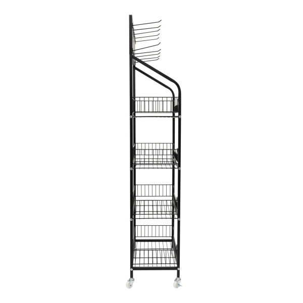 4-laags winkeldisplayrek, snack-snoepdisplayorganizer, snackrek, mandstandaardwagen