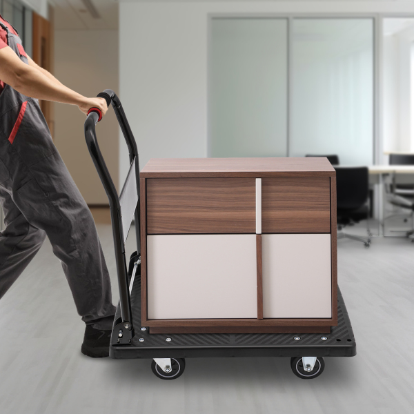 48 x 72 x 85 cm, vouwwagen met stille wielen, platte handwagen