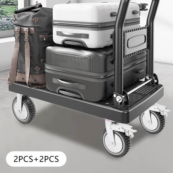 Set van 4 zware transportwielen met rem 8 inch - meubelwielen - zwenkwielen tot 1000 kg