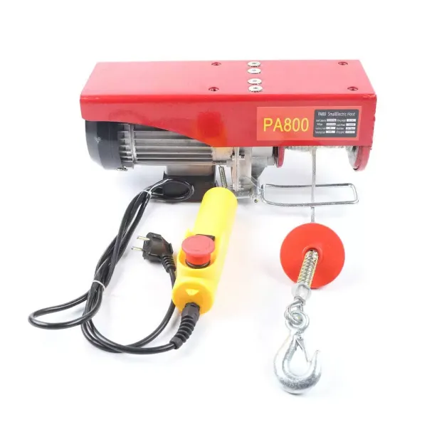 Elektrische takel 800/1000 kg met noodstopschakelaar 220 V 1600 W Elektrische lier IP40 - Beschermingsklasse 6 mm