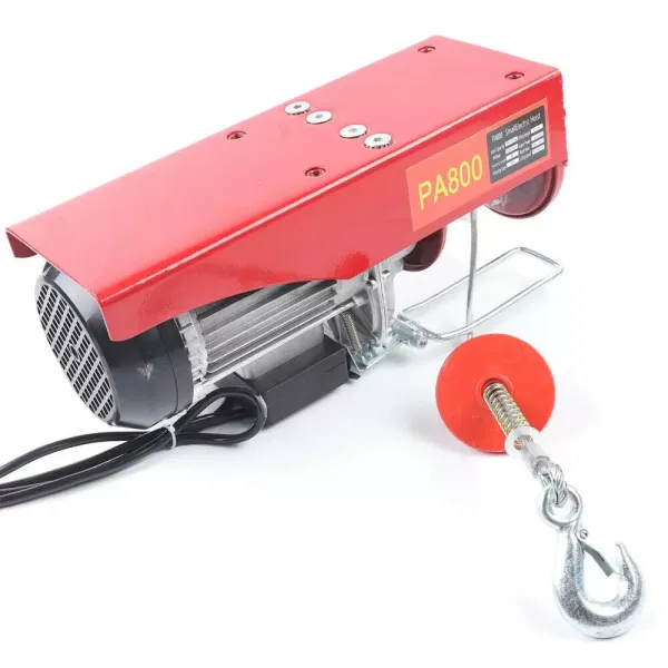 Elektrische takel 800/1000 kg met noodstopschakelaar 220 V 1600 W Elektrische lier IP40 - Beschermingsklasse 6 mm