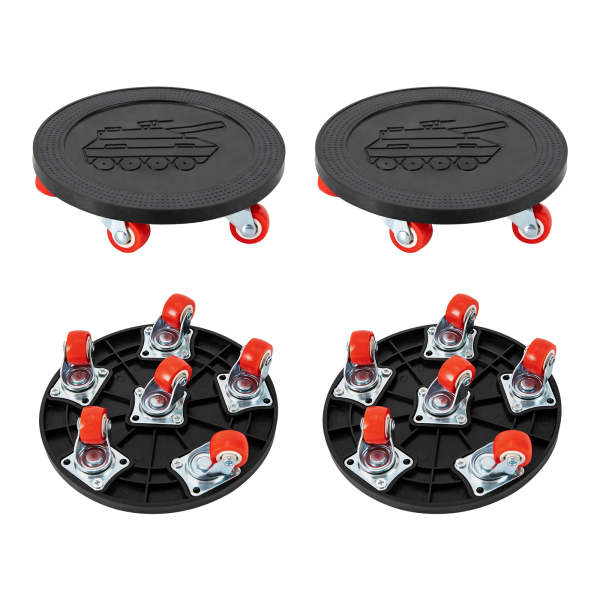 Meubeltransportwielset, 4 meubelwielen + 1 meubellift, meubelwielen 360° zwenkwielen