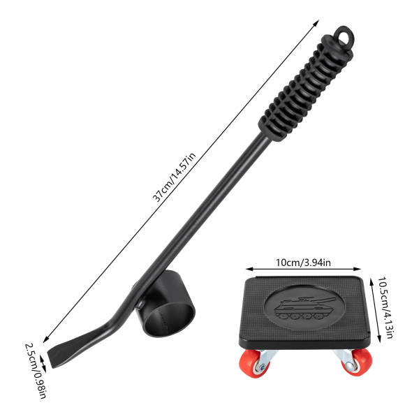 Meubelwielen meubeltransportwielenset, 360 graden roterende pads PVC-wiel