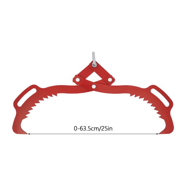 Houttang, bosbouwtang voor boomstammen tot 635 mm, 1000 kg trekkracht (rood)