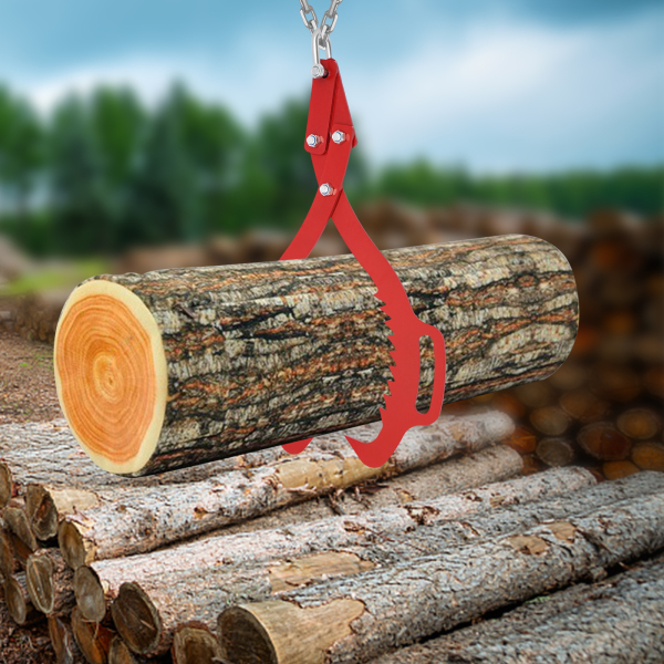 Houttang, bosbouwtang voor boomstammen tot 635 mm, 1000 kg trekkracht (rood)