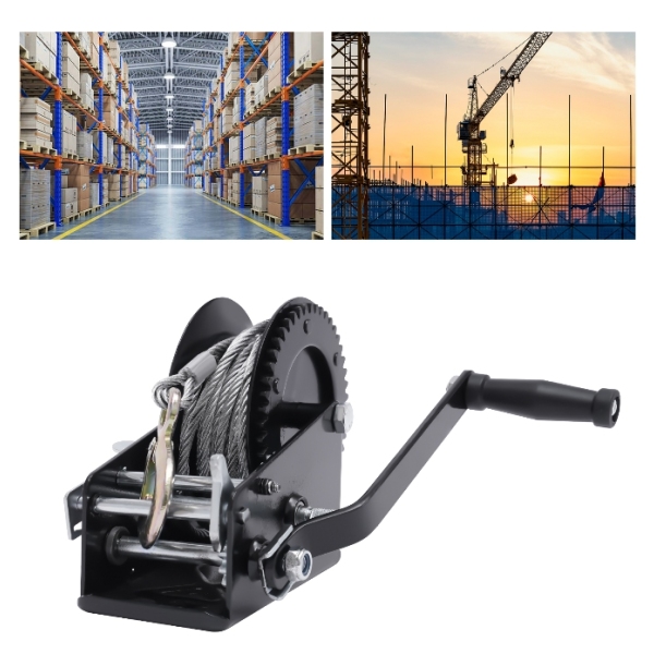 Professionele lier, handlier, drie versnellingen, 10m, staalkabel, geschikt voor boottrailers, vrachtwagens Professionele lier, handlier, drie versnellingen, 10m, staalkabel, geschikt voor boottrailers, vrachtwagens