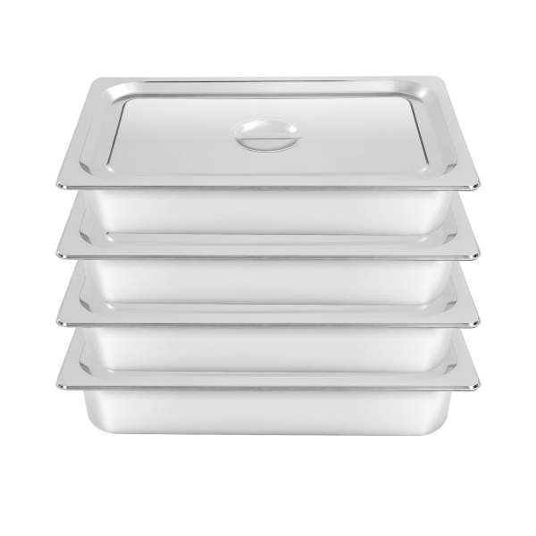 4 stuks diepe roestvrijstalen stoomtafelpan voor commercieel of persoonlijk gebruik, zoals restaurants, hotels, cateringbedrijven 4 stuks diepe roestvrijstalen stoomtafelpan voor commercieel of persoonlijk gebruik, zoals restaurants, hotels, cateringbedrijven