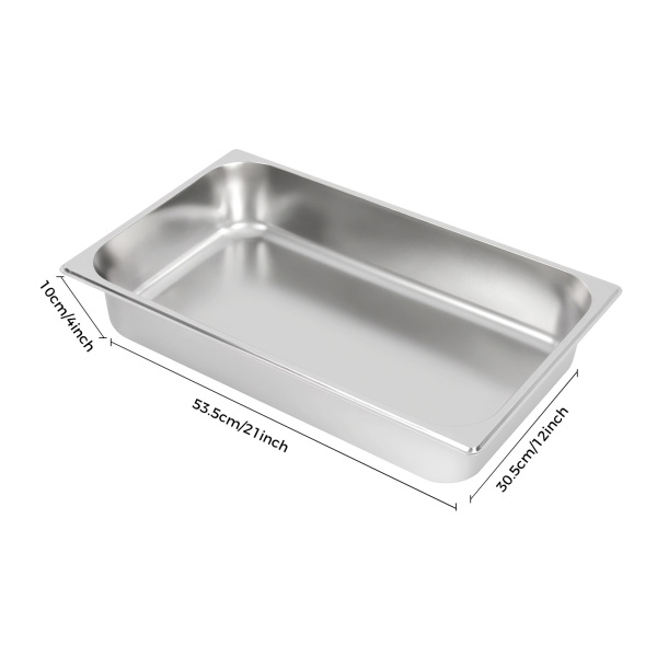 4 stuks diepe roestvrijstalen stoomtafelpan voor commercieel of persoonlijk gebruik, zoals restaurants, hotels, cateringbedrijven 4 stuks diepe roestvrijstalen stoomtafelpan voor commercieel of persoonlijk gebruik, zoals restaurants, hotels, cateringbedrijven