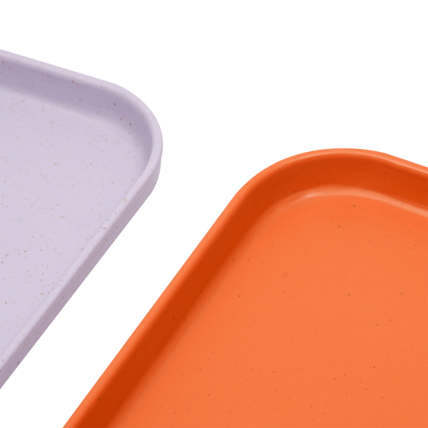 Verpakking van 20 stuks 31 x 22 cm plastic dienblad, plastic fastfood dienblad, rechthoekig dienblad, antislip plastic dienblad (12 x 9 inch)