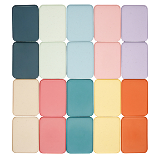 Verpakking van 20 stuks 31 x 22 cm plastic dienblad, plastic fastfood dienblad, rechthoekig dienblad, antislip plastic dienblad (12 x 9 inch) Verpakking van 20 stuks 31 x 22 cm plastic dienblad, plastic fastfood dienblad, rechthoekig dienblad, antislip plastic dienblad (12 x 9 inch)