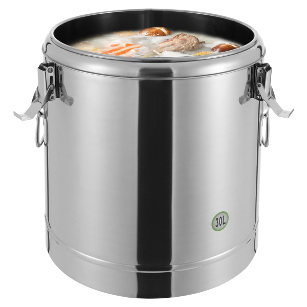 Isothermische emmer, Isothermische soepcontainer, Isothermische soepdrager, Inhoud: 30L, 34.5*38.5cm, Zilver