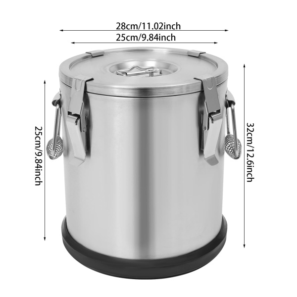 12 liter geïsoleerde emmer met bodem geïsoleerde emmer, 2,64 gallon geïsoleerde emmer, dikke bodem warme en koude geïsoleerde emmer met deksel
