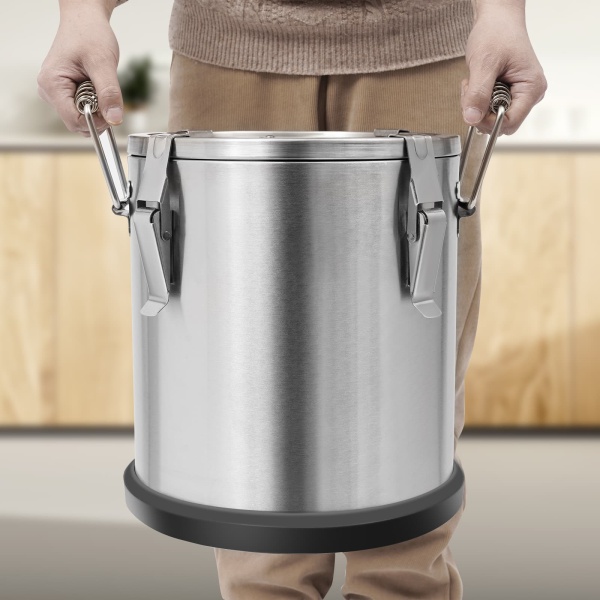 12 liter geïsoleerde emmer met bodem geïsoleerde emmer, 2,64 gallon geïsoleerde emmer, dikke bodem warme en koude geïsoleerde emmer met deksel