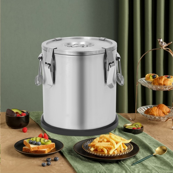 12 liter geïsoleerde emmer met bodem geïsoleerde emmer, 2,64 gallon geïsoleerde emmer, dikke bodem warme en koude geïsoleerde emmer met deksel