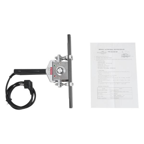 12in Sealing Machine, Draagbare Heat Sealer, Draagbare Hand Held Crimp Sealer - Zwart