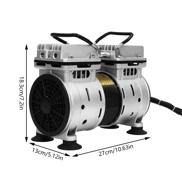 CNCEST Vacuümpomp 550W laboratorium drukpomp vacuümpomp olievrij CNCEST Vacuümpomp 550W laboratorium drukpomp vacuümpomp olievrij